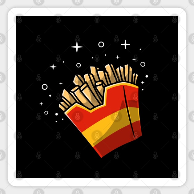 French fries with sparkling stars Sticker by garistipis